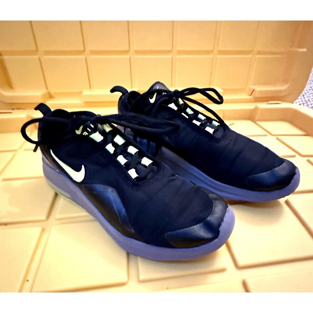 Nike Air Boys Size 6Y Athletic shoes Black & Neon Green Swoosh #AQ2741-011